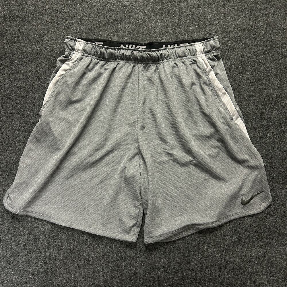 Nike Dri-Fit Athletic Shorts Men's XXL Gray Gym Muscle Basketball Training Run
